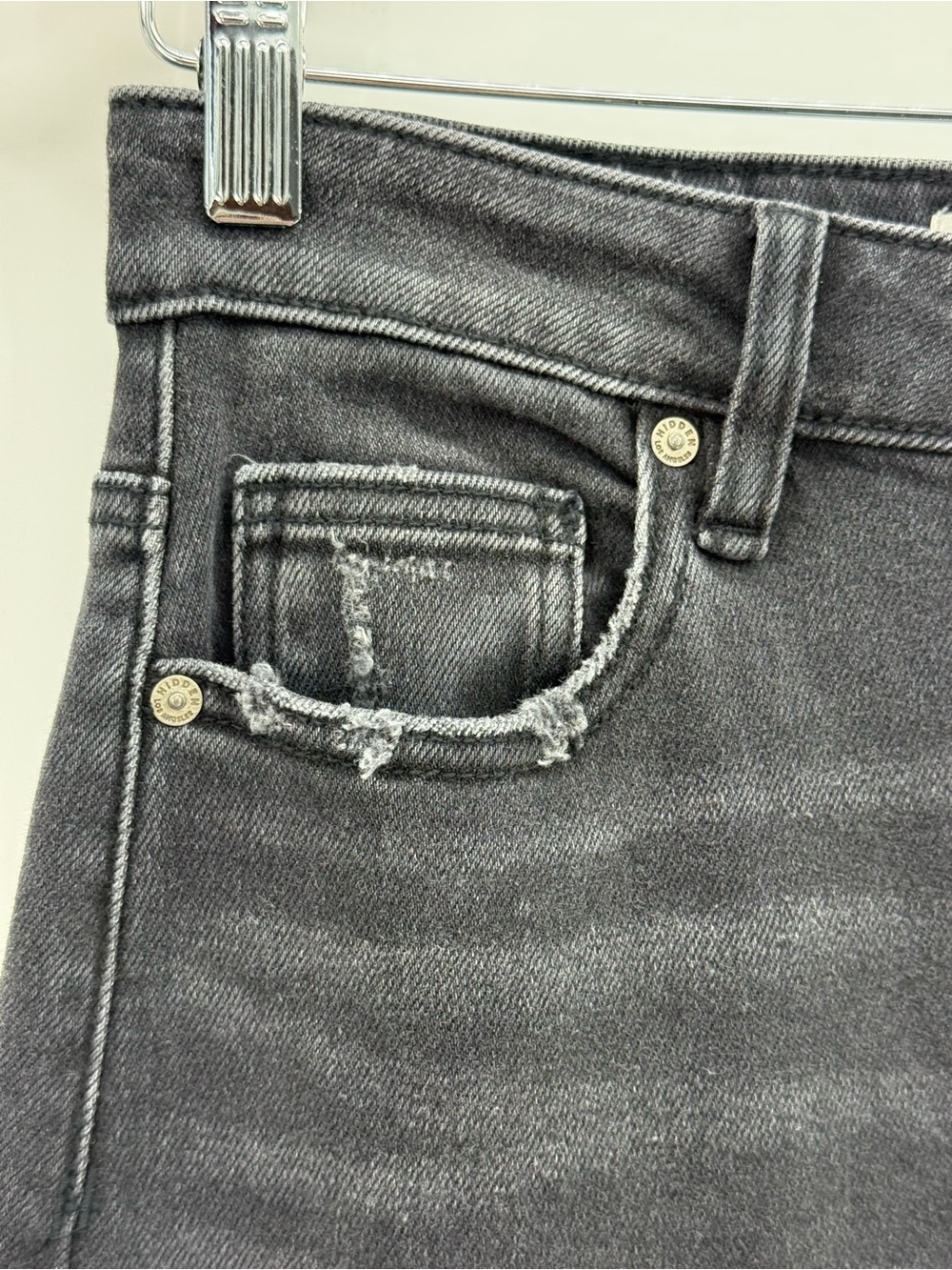 Hidden Nori High Rise Super Wide Leg Cargo Jeans Dark Wash Denim Statement Pants - Picture 6 of 11